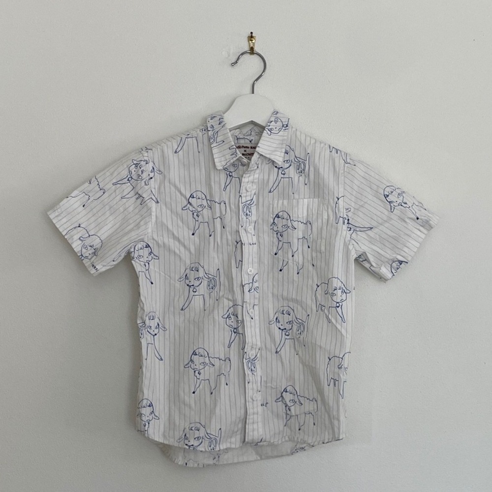 Stella McCartney Kids x‎ Yoshitomo Nara Sheep Pinstripe Button Down Shirt 8Y
